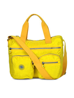 Bahama - CRINKLE Yellow Color Nylon Material Soft Medium Size Shoulder Bag - FH-9879032008