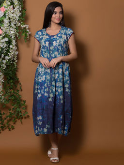 Biba - Blue Floral Midi Dress