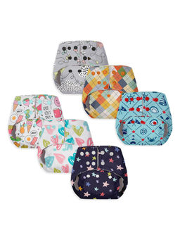 BASIC - Easy - Pack Of 6 Freeszie Cloth Diapers For Babies Outer Shell Only - Assorted