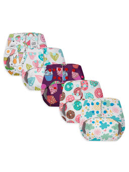 BASIC - Easy - Pack Of 5 Freeszie Cloth Diapers For Babies Outer Shell Only - Assorted