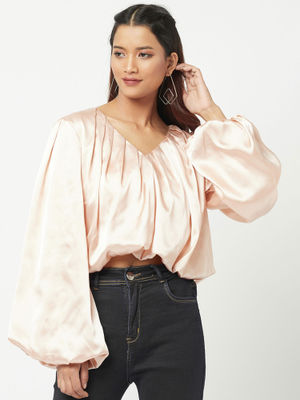 Attic Salt Nude Solid Blimp Top