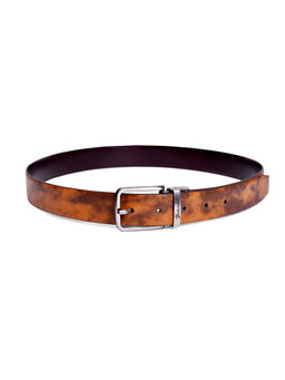 BELWABA - Tan & Brown Men Reversible Leather Belt