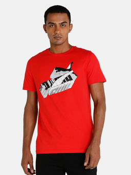 Puma - Sneaker Inspired Tee Men Red T-shirt