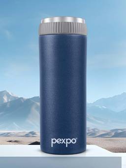 Pexpo - Crypto Denim Blue Stainless Steel Vacuum Insulated Hot & Cold Flask - 500 ml