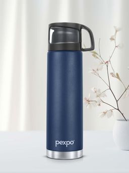 Pexpo - Fererro Denim Blue Stainless Steel Vacuum Insulated Hot & Cold Flask - 1000 ml