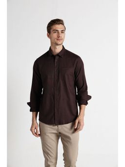 Crocodile - Pure Cotton Solid With Chisel Pocket Shirt