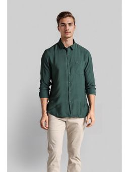 Crocodile - Poly-Blend Spread Collar Shirt