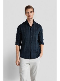 Crocodile - Horizontal Self Stripe Cotton Viscose Shirt