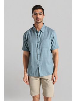 Crocodile - Premium Cotton Relaxed Fit Diamond Cut Textured Shirt