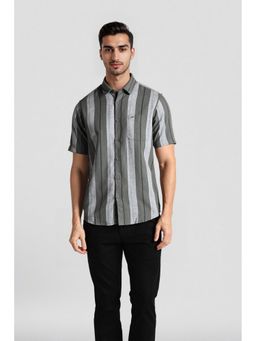 Crocodile - Pure Cotton Vertical Stripes Casual Shirt