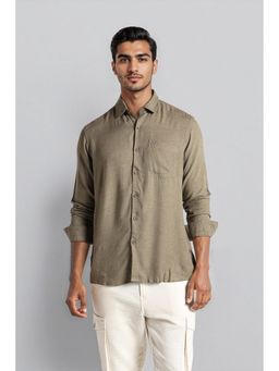Crocodile - Casual Viscose Button Placket Shirt