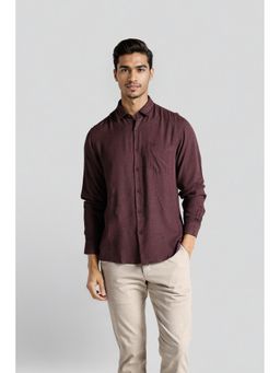 Crocodile - Viscose Solid Comfort Fit Full Sleeve Spread Shirt