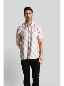 Crocodile - Printed Half Sleeves Viscose-Blend Fabric Shirt