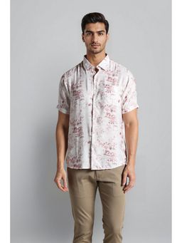 Crocodile - Floral Comfort Fit With Half Sleeves Shirt