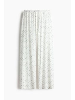 H&M - Women White Viscose-Blend Pyjama Bottoms