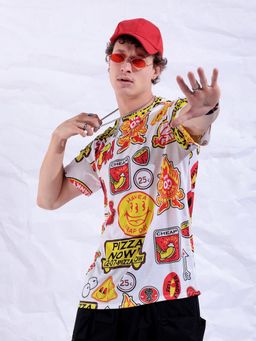 The Indian Garage Co - Men Slim Fit Crew Neck T-shirt White