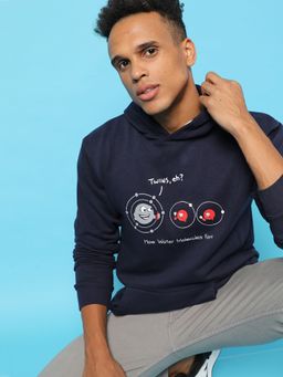 Campus Sutra - Typography Print Hoodie Kangaroo Pocket