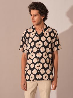 Selected - Black Printed Tencel Shirt