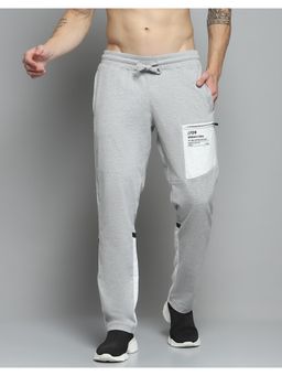 Rock.it - Mens Printed Grey Regular Fit Mid Rise Trackpant