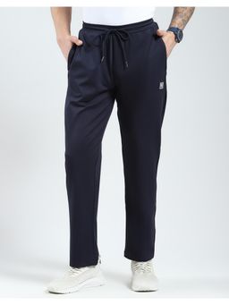 Monte Carlo - Mens Navy Blue Solid Regular Fit Trackpant
