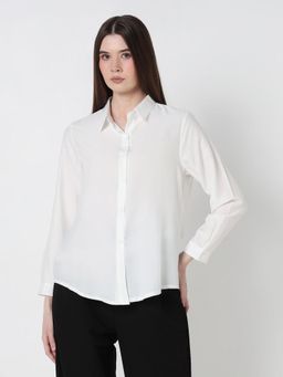 SHOWOFF - Women White Relaxed Fit Shirt