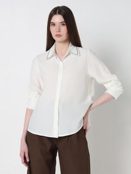 SHOWOFF - Women White Regular Fit Shirt