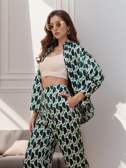 RARE - Women Casual Multi Regular Fit Printed Regular Sleeves Spread Collar Shirt