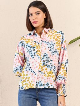 RARE - Women Casual Multi-Color Regular Fit Printed Regular Sleeves Spread Collar Shirt