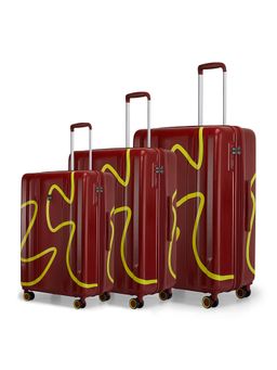 PROVOGUE - Loop Solid Red Trolley Bags (Pack of 3) S/M/L