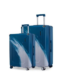 PROVOGUE - wave Solid Navy Blue Trolley Bags (Pack of 2) S/M