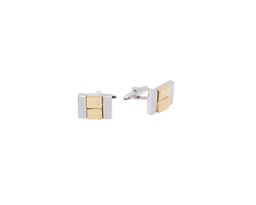 Shaze - Silver Gold Button Cufflink