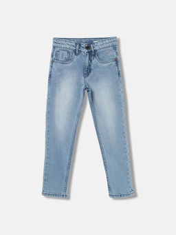 Blue Giraffe - Boys Blue Cotton Blend Denim Jeans