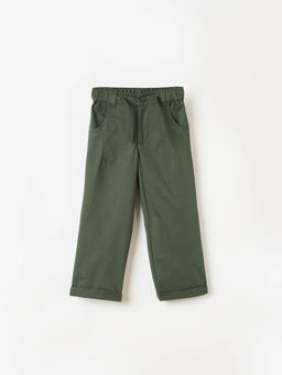 Blue Giraffe - Boys Green Cotton Blend Trouser