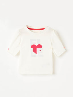 ELLE - Girls White Polyester Crew Neck Top