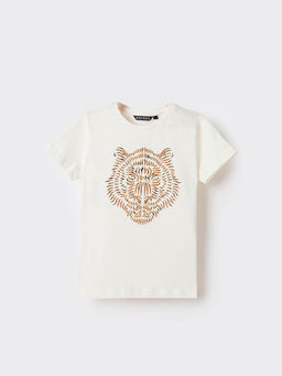 Antony Morato - Boys Cream Pure Cotton Round Neck T-Shirt