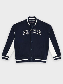 Tommy Hilfiger - Boys Blue Cotton Collar Neck Jacket