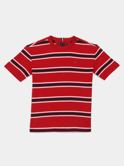 Tommy Hilfiger - Boys Black Cotton Crew Neck T-shirt