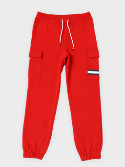 Tommy Hilfiger - Boys Red Knitted Joggers
