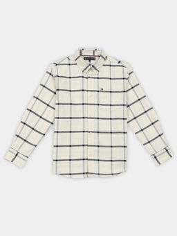 Tommy Hilfiger - Boys Cream Cotton Collar Neck Shirt