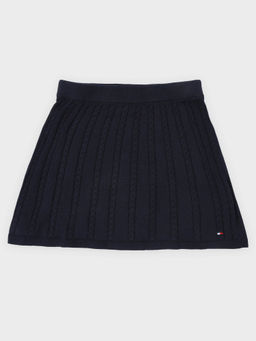 Tommy Hilfiger - Girls Navy Blue Cotton Skirt
