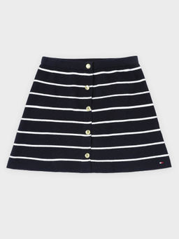 Tommy Hilfiger - Girls Navy Blue Cotton Skirt