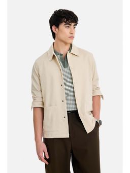 Snitch - Cream Solid Regular Jacket