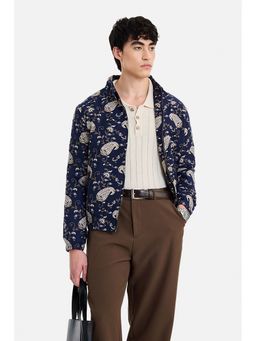 Snitch - Navy Blue Paisley Regular Jacket