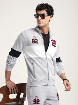 R&B - Grey Colorblock Regular Jacket