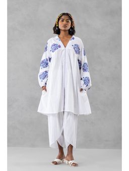 Finethreads by Hina & Nikhat - Gul Vana Tulip White Co-Ord Set