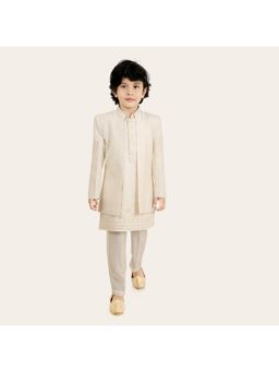ETHNIKS NEURON - Cream Sequence Embroidered Kurta with Pant and Jacket