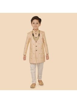 ETHNIKS NEURON - Pink Embroidered Sherwani with Pant and Mala