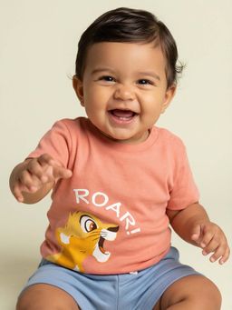 Nautinati - Boys' Cotton Disney King Simba Printed T-shirt