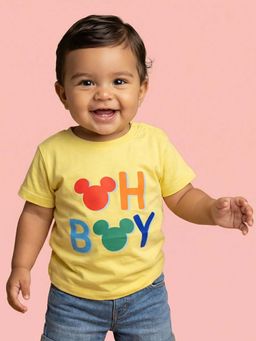 Nautinati - Boys' Cotton Disney Mickey Mouse Printed T-shirt
