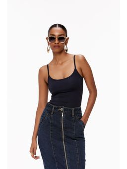 Qua - Navy Blue Adjustable Tank Top